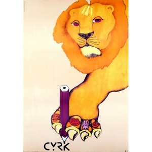 Lion with Pencil, Polish...
