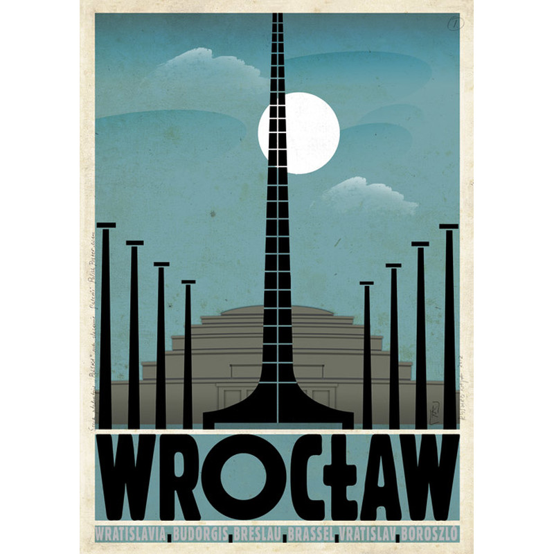 Wrocław, polski plakat turystyczny