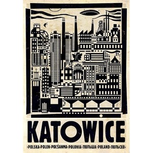 Katowice, polski plakat...