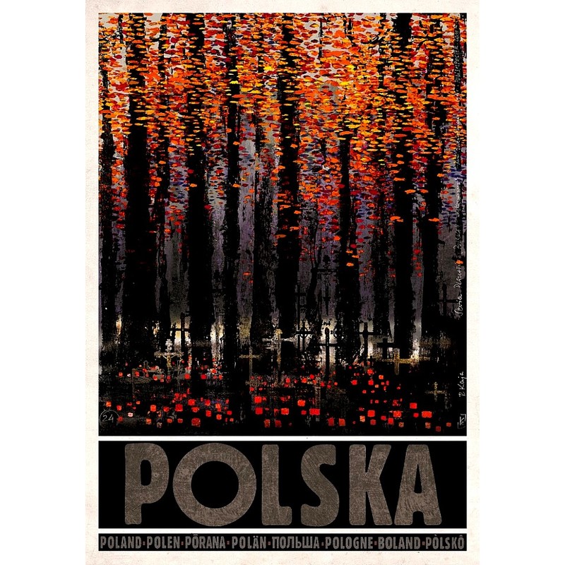 POLSKA, Zaduszki, polski plakat turystyczny