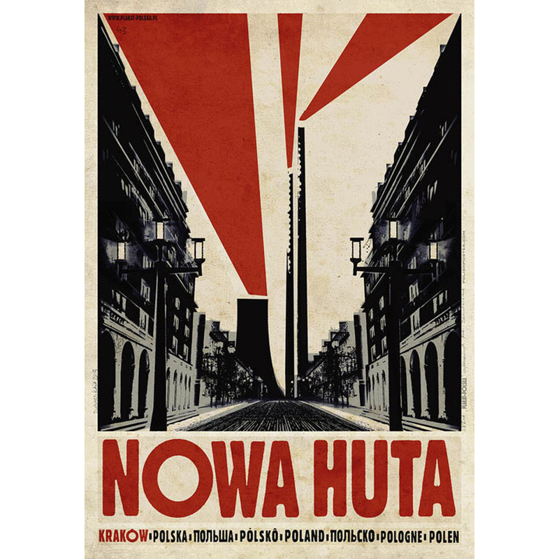 Nowa Huta, polski plakat turystyczny