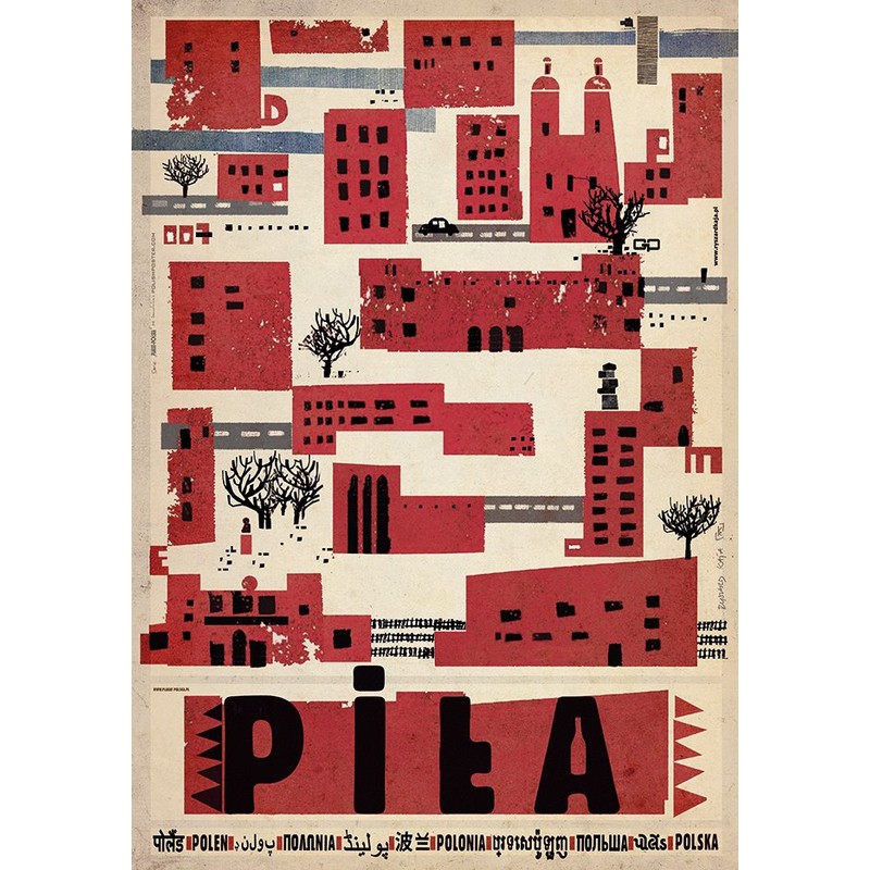 Piła, plakat z serii Polska Ryszard Kaja