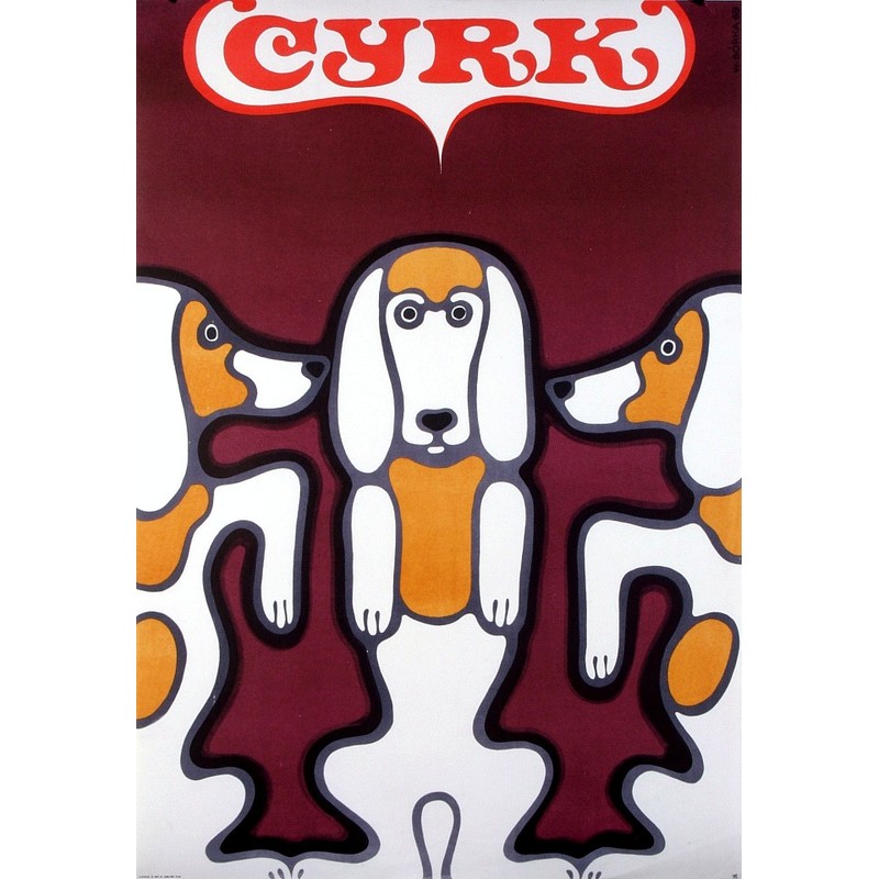Circus - Three Dogs, Polish Cyrk poster