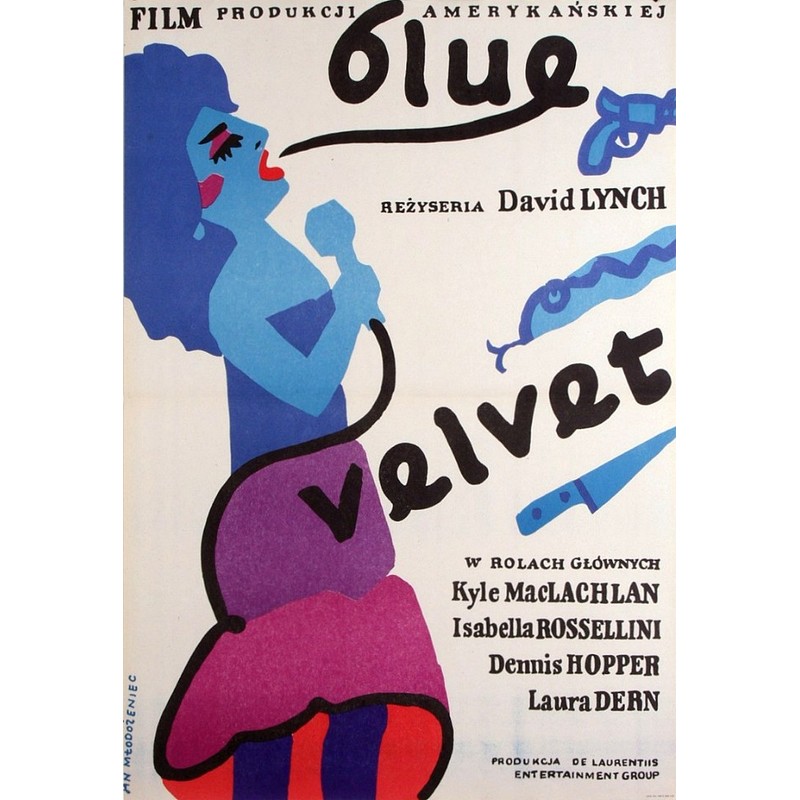 Blue Velvet - David Lynch, Polish Movie Poster